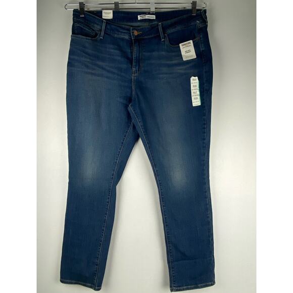 Levis Denim - Levis Women's signature straight-leg dark wash Jeans size 20M /35W